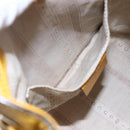 GUCCI Diamante Shoulder Bag Leather Yellow Gold 354229 Auth 145951-11