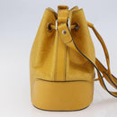 GUCCI Diamante Shoulder Bag Leather Yellow Gold 354229 Auth 145951-3