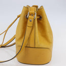 GUCCI Diamante Shoulder Bag Leather Yellow Gold 354229 Auth 145951-4