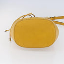 GUCCI Diamante Shoulder Bag Leather Yellow Gold 354229 Auth 145951-5