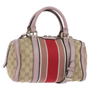 GUCCI GG Canvas Boston Bag 2way Beige Gold 269876 Auth 145953-1
