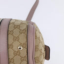 GUCCI GG Canvas Boston Bag 2way Beige Gold 269876 Auth 145953-17