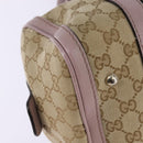 GUCCI GG Canvas Boston Bag 2way Beige Gold 269876 Auth 145953-18