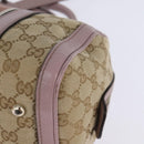 GUCCI GG Canvas Boston Bag 2way Beige Gold 269876 Auth 145953-9