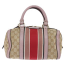 GUCCI GG Canvas Boston Bag 2way Beige Gold 269876 Auth 145953-13