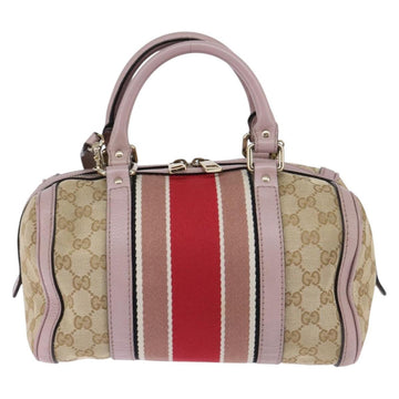 GUCCI GG Canvas Boston Bag 2way Beige Gold 269876 Auth 145953 - 0