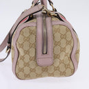 GUCCI GG Canvas Boston Bag 2way Beige Gold 269876 Auth 145953-3
