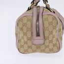 GUCCI GG Canvas Boston Bag 2way Beige Gold 269876 Auth 145953-4