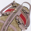 GUCCI GG Canvas Boston Bag 2way Beige Gold 269876 Auth 145953-6