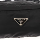 PRADA Waist bag Nylon Black Silver Auth 145954-17