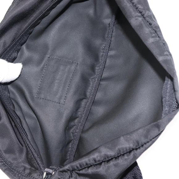PRADA Waist bag Nylon Black Silver Auth 145954