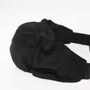 PRADA Waist bag Nylon Black Silver Auth 145954-3