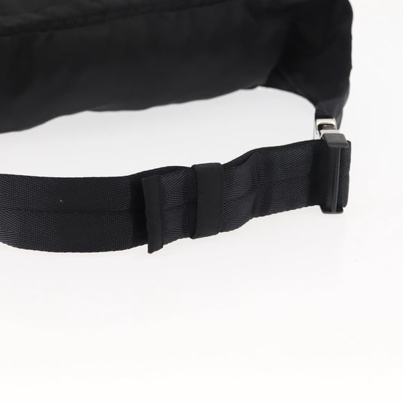 PRADA Heuptas Nylon Zwart Zilver Auth 145954