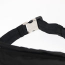 PRADA Waist bag Nylon Black Silver Auth 145954-8