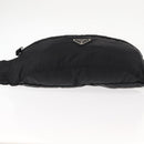 PRADA Waist bag Nylon Black Silver Auth 145954-5