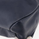 Salvatore Ferragamo Vala Tote Bag Leather Navy Gold Auth 145957-9