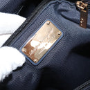 Salvatore Ferragamo Vala Tote Bag Leather Navy Gold Auth 145957-17