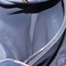 Salvatore Ferragamo Vala Tote Bag Leather Navy Gold Auth 145957-11