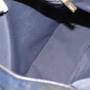 Salvatore Ferragamo Vala Tote Bag Leather Navy Gold Auth 145957-20