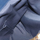 Salvatore Ferragamo Vala Tote Bag Leather Navy Gold Auth 145957-22