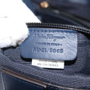 Salvatore Ferragamo Vala Tote Bag Leather Navy Gold Auth 145957-12
