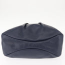 Salvatore Ferragamo Vala Tote Bag Leather Navy Gold Auth 145957-5