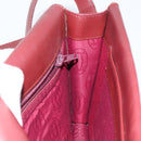 CARTIER Shoulder Bag Leather Bordeaux Gold Auth 145960-18