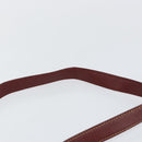 CARTIER Shoulder Bag Leather Bordeaux Gold Auth 145960-8