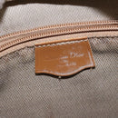 Christian Dior Trotter Canvas Shoulder Bag Gold Beige Auth 145961-10