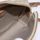 Christian Dior Trotter Canvas Shoulder Bag Gold Beige Auth 145961-17