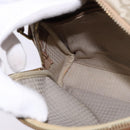 Christian Dior Trotter Canvas Shoulder Bag Gold Beige Auth 145961-18
