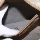 Christian Dior Trotter Canvas Shoulder Bag Gold Beige Auth 145961-12