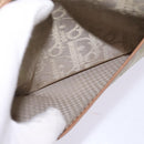 Christian Dior Trotter Canvas Shoulder Bag Gold Beige Auth 145961-19