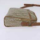 Christian Dior Trotter Canvas Shoulder Bag Gold Beige Auth 145961-4
