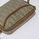 Christian Dior Trotter Canvas Shoulder Bag Gold Beige Auth 145961-6