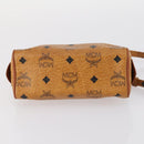 MCM Vicetos Logogram Hand Bag PVC 2way Brown Gold Auth 145962-5