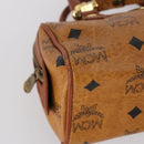 MCM Vicetos Logogram Hand Bag PVC 2way Brown Gold Auth 145962-16