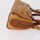 MCM Vicetos Logogram Hand Bag PVC 2way Brown Gold Auth 145962-3