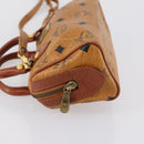 MCM Vicetos Logogram Hand Bag PVC 2way Brown Gold Auth 145962-4