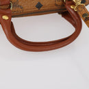 MCM Vicetos Logogram Hand Bag PVC 2way Brown Gold Auth 145962-9
