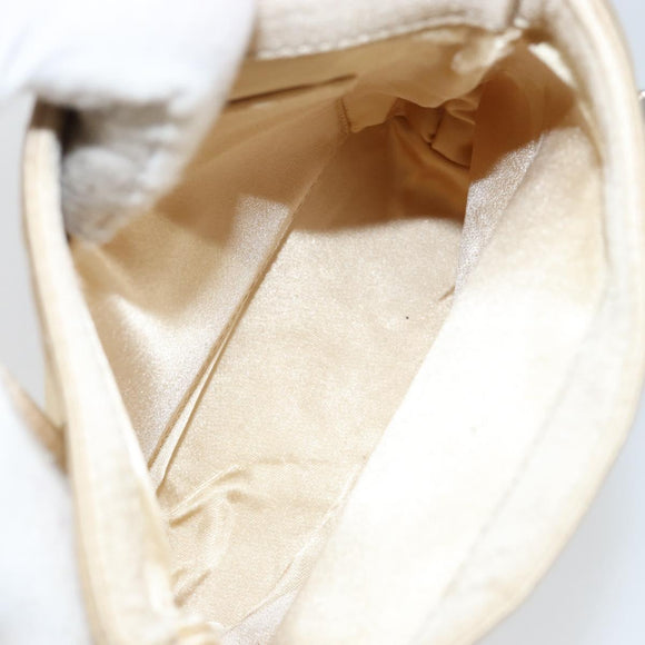 GUCCI Hand Bag Satin Beige 005 4781 0335 Auth 145967
