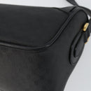 GUCCI Micro GG Supreme Shoulder Bag PVC Black Gold Auth 145968-12