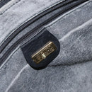 GUCCI Micro GG Supreme Shoulder Bag PVC Black Gold Auth 145968-17