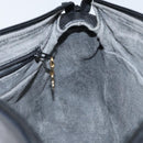 GUCCI Micro GG Supreme Shoulder Bag PVC Black Gold Auth 145968-19