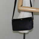 GUCCI Micro GG Supreme Shoulder Bag PVC Black Gold Auth 145968-23