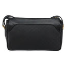 GUCCI Micro GG Supreme Shoulder Bag PVC Black Gold Auth 145968-3