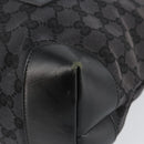 GUCCI GG Canvas Tote Bag Black Silver 019 0426 Auth 145970-8