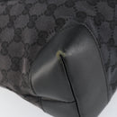 GUCCI GG Canvas Tote Bag Black Silver 019 0426 Auth 145970-15