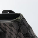GUCCI GG Canvas Tote Bag Black Silver 019 0426 Auth 145970-9
