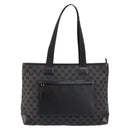 GUCCI GG Canvas Tote Bag Black Silver 019 0426 Auth 145970-13